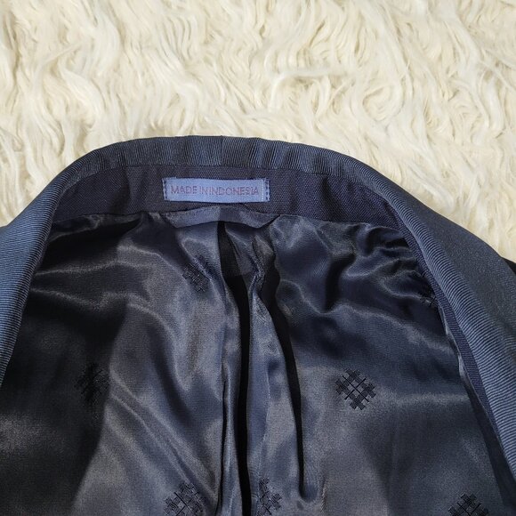 Ryan Seacrest Distinction Mens100% Wool Navy Blazer - Size 46R - Picture 6 of 14